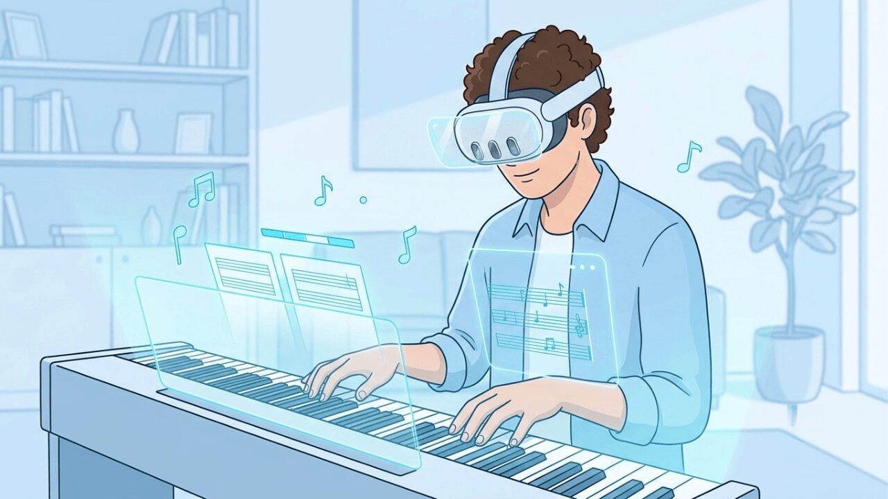 XRピアノのパススルーとは？視界の透過度と見え方が演奏に与える影響を解説【Meta Quest3対応】